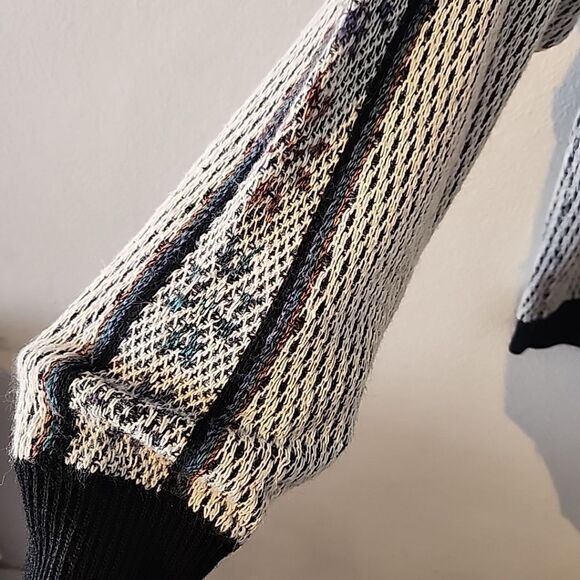 Vintage 80s 90s Jantzen Ski Skiing Sweater Blue Pink Purple Snowflake L RARE - Picture 3 of 6